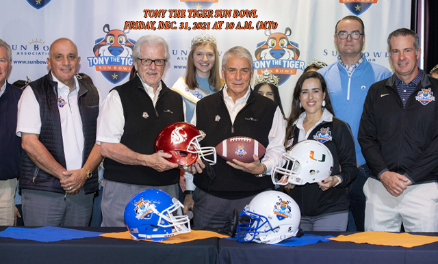 WASHINGTON STATE TO TAKE ON MIAMI IN THE 88TH ANNUAL TONY THE TIGER SUN BOWL ON DEC. 31, AT 10 A.M. (MT) IN EL PASO, TEXAS